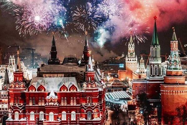 Moscow New Years Eve Fireworks 