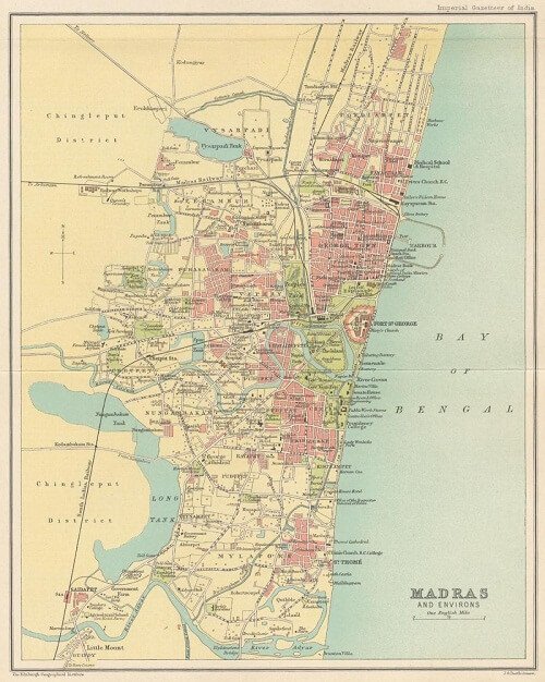 Old Madras Map